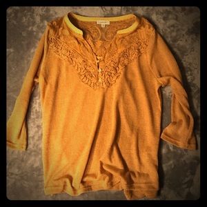 Crescent 3/4 Sleeve Boho Top